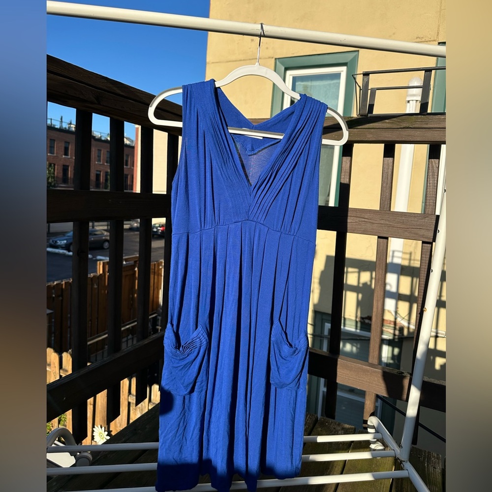 Calvin Klein Royal Blue Sleeveless Dress with Pockets